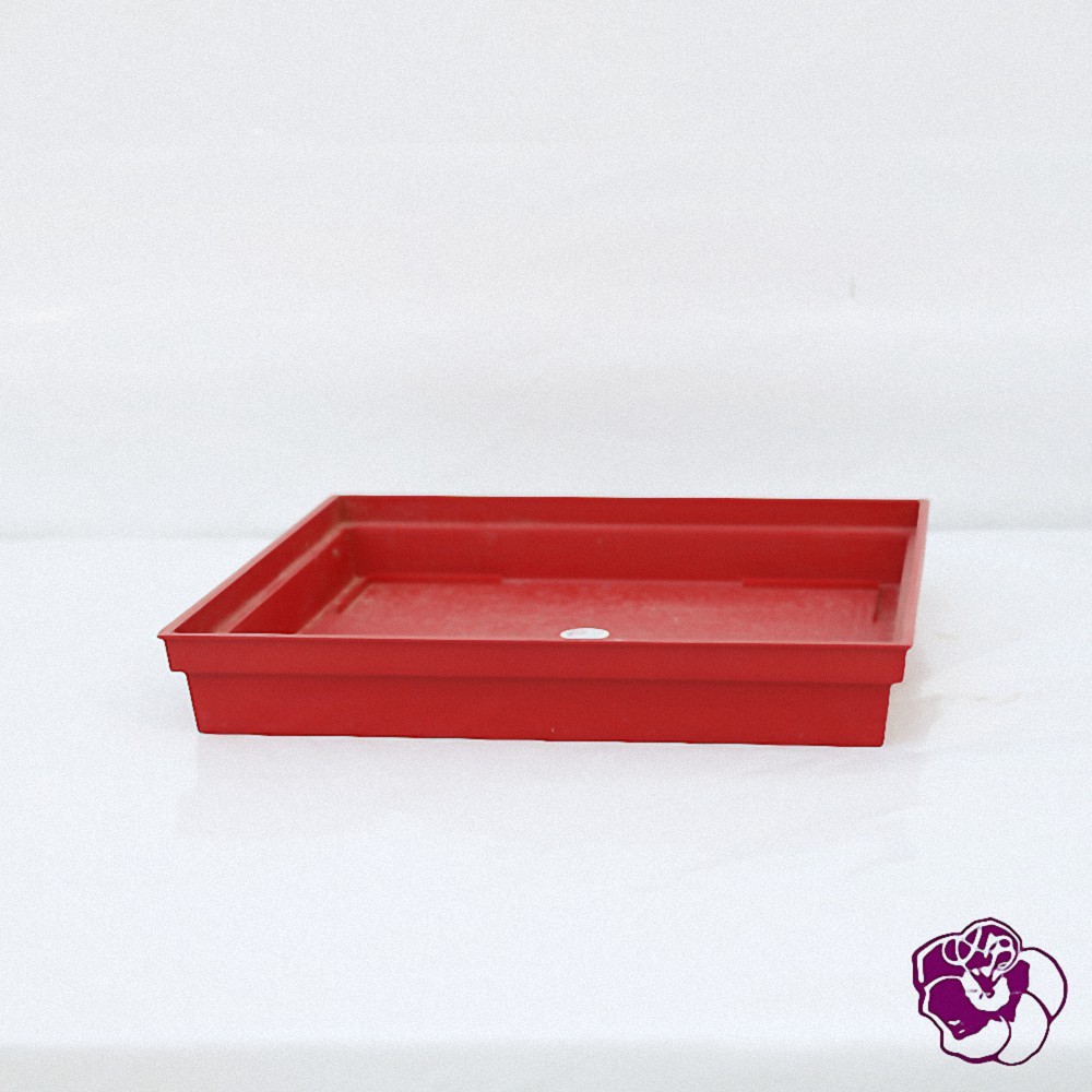 Soucoupe Carrée  Plastique 40x40x5.9 cm Rouge