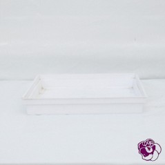 Soucoupe Carrée  Plastique 40x40x5.9 cm Blanche